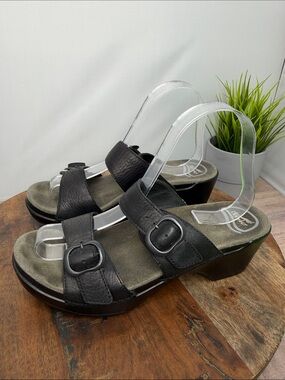 Dansko “Sophie”  Slide Sandals with Buckle Straps - Size: 39
